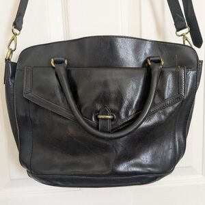 Madewell Black Leather Carry All Shoulder/Crossbody Bag
